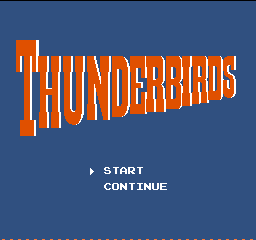 Thunderbirds title screen for NES